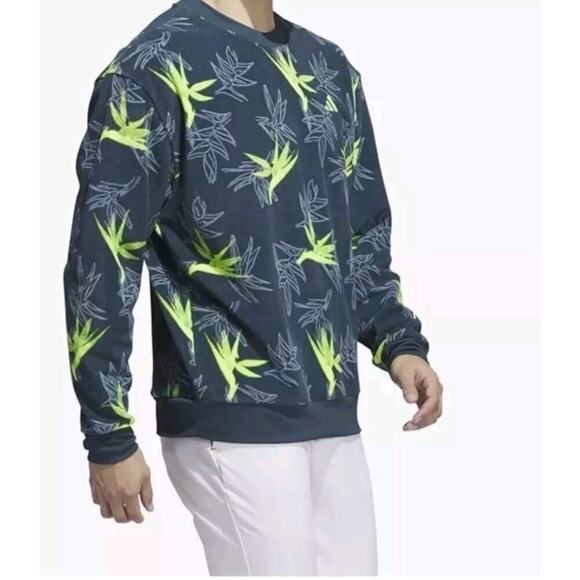 Adidas Oasis Crew Sweatshirt Artic Night Blue Medium NWT - Picture 1 of 8